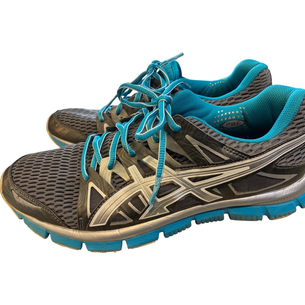 ASICS Gel-Blur33 Running Shoes Men Size 11 Gray Blue Excellent Mesh Athletic
